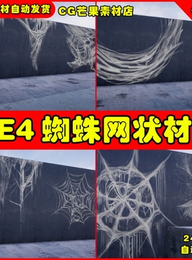 UE4蜘蛛网状UE5材质 Spiderweb Collection