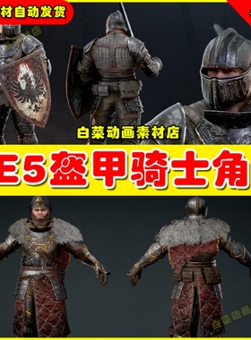 UE5 UE4 Knight Errant 中世纪盔甲骑士战士人物角色4.27 5.1