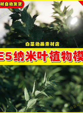 UE5 Stinging Nettle v1.3 Nanite Foliage 5.5纳米叶子植物模型