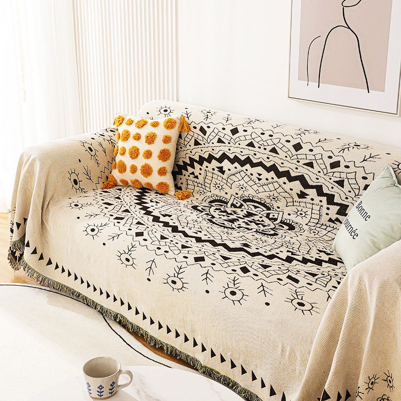北欧出口外贸沙发毯套加厚加密防尘罩毯子户外露营野餐毯多功能