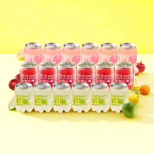 18瓶 柠檬共和国电汽柠气泡果汁清爽解腻饮料200ml 火锅搭档