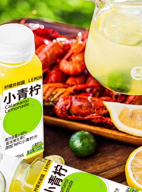 【百补】柠檬共和国小青柠汁柠檬水果汁饮料酸爽网红解腻饮品