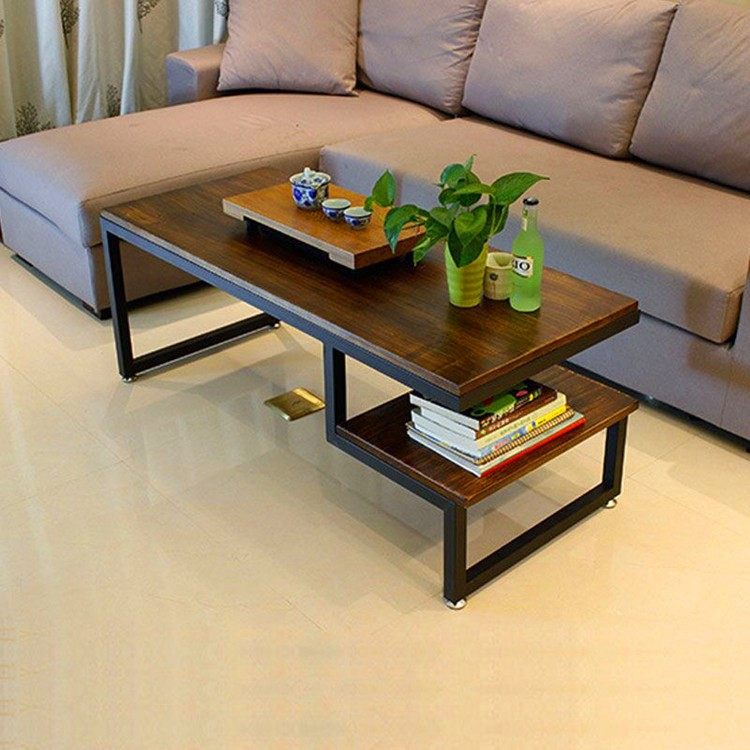 铁艺客厅小茶几实木桌子电脑桌书房书桌办公桌工作写字台桌置物桌