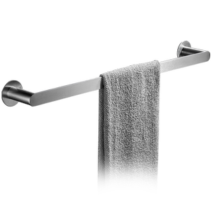 毛巾架免打孔卫生间 浴室毛巾杆挂杆置物架304不锈钢壁挂单杆轻奢