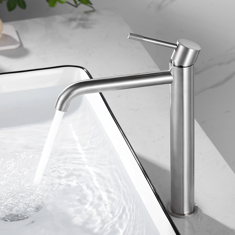 304不锈钢拉丝加长加高水龙头