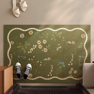 法式入户门地垫进门垫玄关丝圈蹭土脚垫除尘耐脏家用可裁剪地毯垫