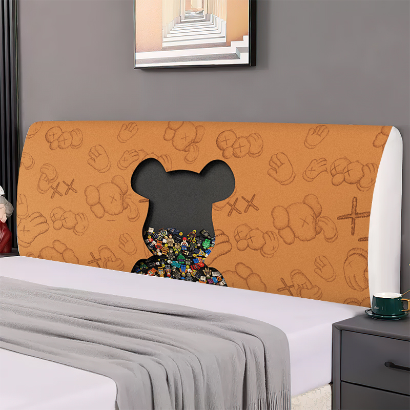 轻奢防尘床头罩全包款床头高级靠背床包子四季通用靠背软包套罩