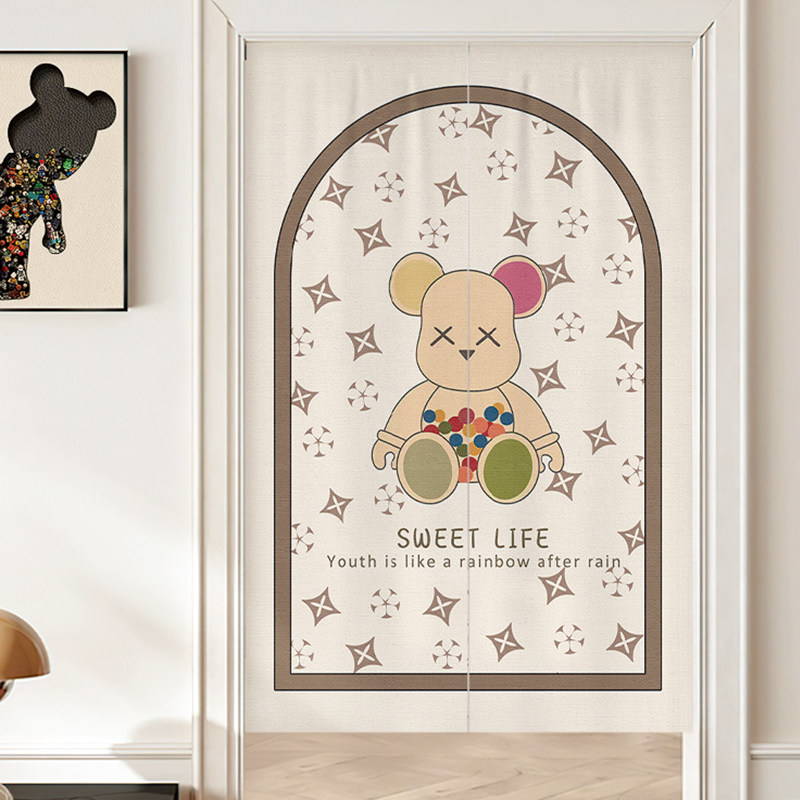 卡通门帘卧室隔断窗厕所遮挡帘厨房半截帘布帘化妆室对门遮挡帘子,居家布艺,门帘,淘宝优惠券,粉丝福利购,淘宝优惠卷