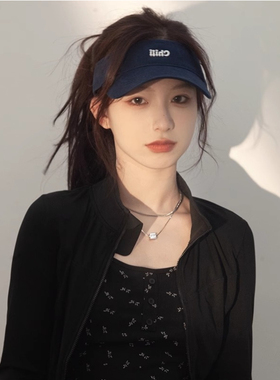 2025新款空顶防晒帽子女春夏防紫外线太阳帽户外跑步运动鸭舌帽男