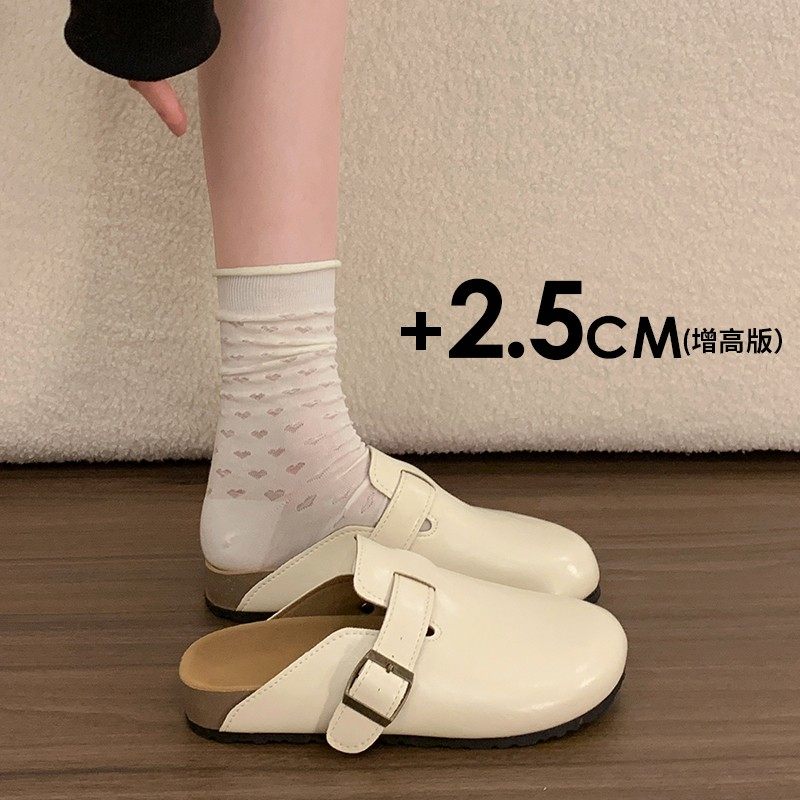 春秋厚底勃肯鞋女2026包头半拖鞋外穿一脚蹬懒人鞋平底防滑0121z,女鞋,勃肯鞋/软木鞋,淘宝优惠券,粉丝福利购,淘宝优惠卷