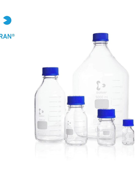 德国进口Duran杜兰 schott肖特瓶螺口蓝盖瓶透明包邮透明丝口蓝盖试剂瓶25 50 100 250 500 1000 2000 5000ml