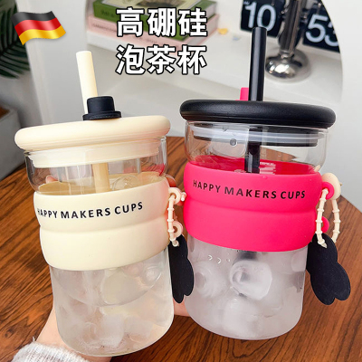 高硼硅玻璃杯女生夏季耐高温杯子