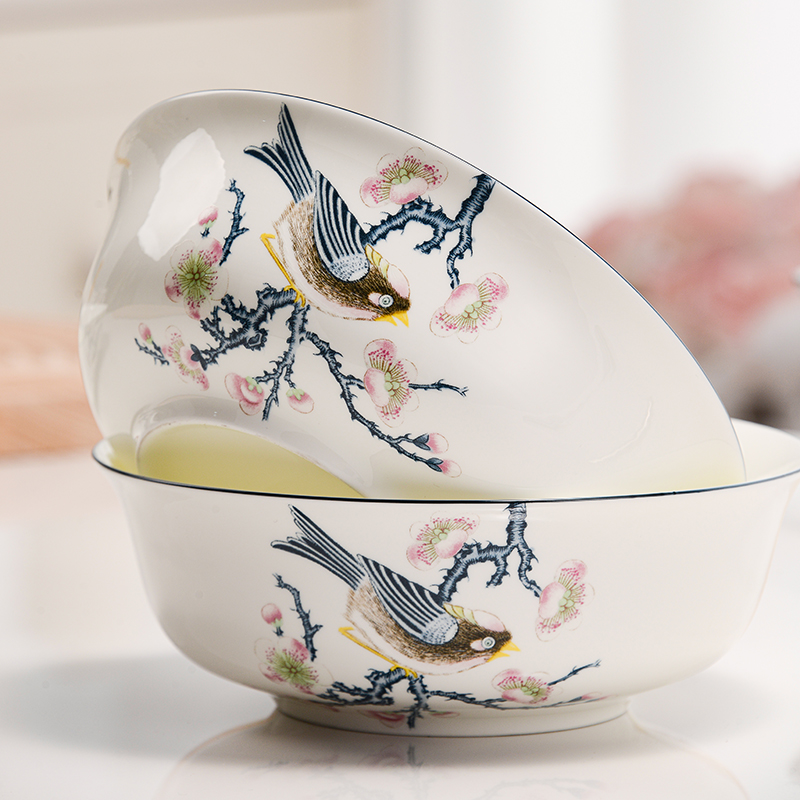 金岚玉7英寸骨瓷炉碗陶叠放碗