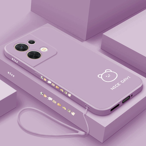 小兔液态硅胶oppo手机壳简约