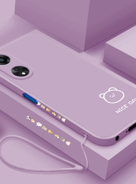 oppoA58手机壳A58新款oppo简约小熊5g液态硅胶PHJ110手机套oppo全包防摔opopa可爱男女opp0pp高级0ppoA情侣外