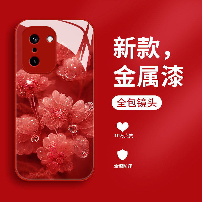 适用一加ace6t手机壳新款液态玻璃1+ACE6T个性简约露花oneplusace6t女款时尚创意外壳PLR110高级轻奢超薄