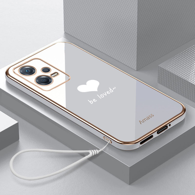 红米note12手机壳小米note12pro新款电镀硅胶简约爱心保护套redminot全包por+防摔noto高级男女n0te情侣外壳