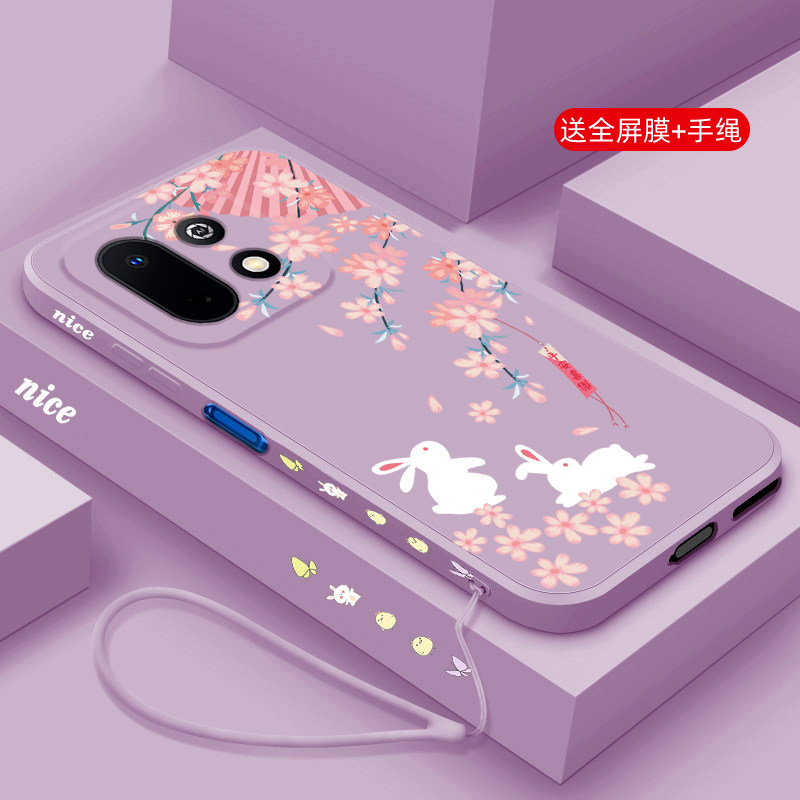 适用华为畅享90mplus手机壳新款卡通兔子畅想90MPlus液态全包保护套90mp个性创意JUY-AL50女款硅胶防摔软壳