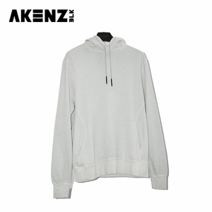 akenzblk连帽情侣卫衣男款休闲宽松2023秋冬 H5-F016-WHITE