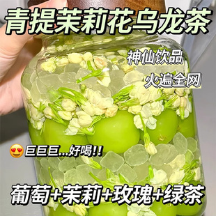 青提茉莉乌龙茶适合女生喝 冷泡果茶热泡茉莉花茶水果茶茶包