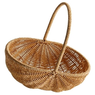 Travel Picking Woven Wicker Baskets Food Bread Basket