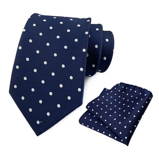Elegant Dot Polka Pocket Suit Tie Atmospheric Set
