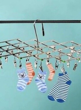 10/16/20/35 Clips Foldable Clothes Rack Hanger Stainless