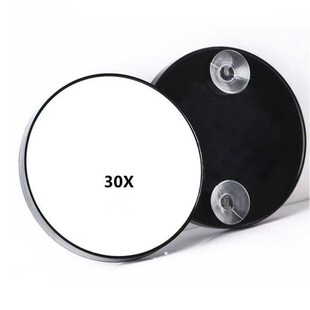 30x Times Magnifying Makeup Mirror Bathroom Suction Cup Blac