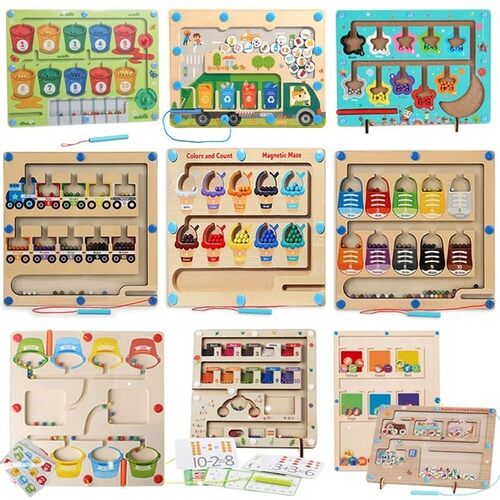 Magnetic Sorting Games Montessori Toys Maze Board Learning
