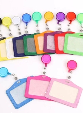 Women Men Student Retractable Badge Reel ID Card Holder Cove