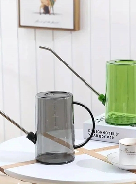 1pc Stainless Steel Long Spout Watering Can, Household Flowe