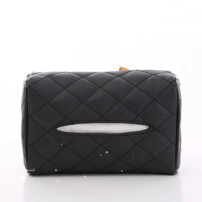 1 Pcs Black Tissue Box New Multiple Use Leather Car Tissue H