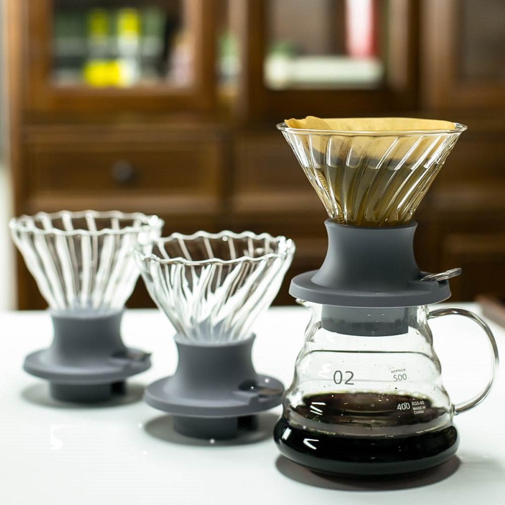 Pour Over Coffee Pot Set com caixa de presente moedor de fe