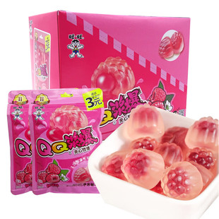 旺旺仔 树莓味36g包水果夹心qq橡皮糖果高颜值 QQ爆浆夹心软糖