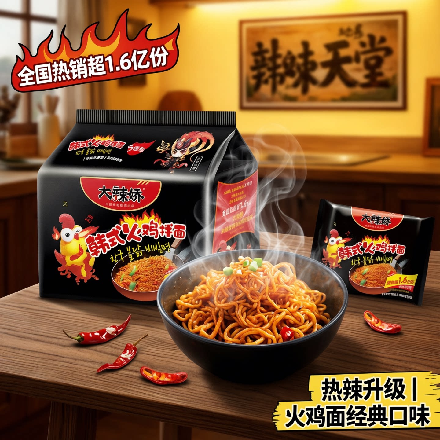 白象大辣娇火鸡面送泡面碗袋装图片
