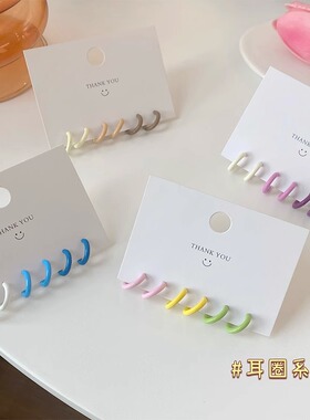 甜美银材质女小清新耳环日常搭配