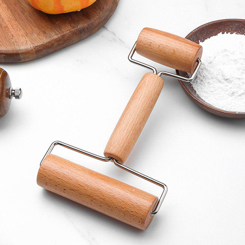 新款滚轮擀面杖家用食品级擀面皮专用包子皮实木压擀饺子皮神器