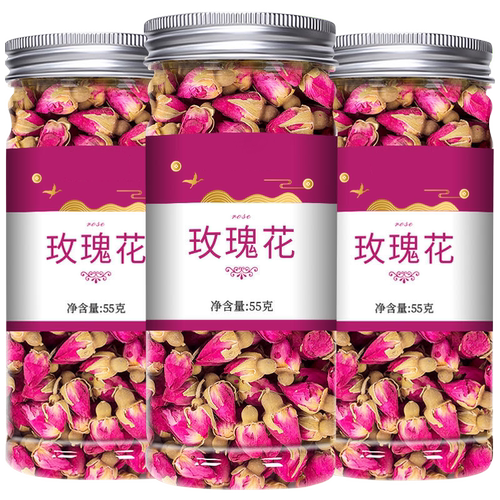 玫瑰花茶官方旗舰店平阴干花泡茶干玫瑰花瓣食用重瓣玖瑰散装茶包