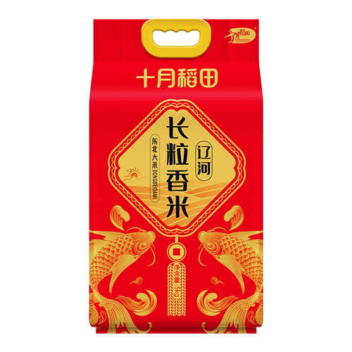 十月稻田 东北大米 辽河长粒香5kg