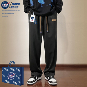 NASA GAVK2023夏季新品潮流新款男女同款九分裤运动情侣百搭长裤
