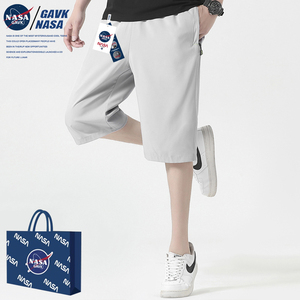 NASA GAVK2024春夏季新品潮牌情侣运动中裤子潮男女同款七分裤子