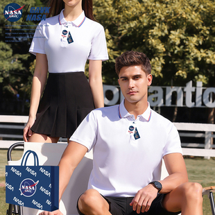 春夏季 潮情侣潮流运动上衣 男女同款 polo衫 t恤男士 GAVK 新品 NASA