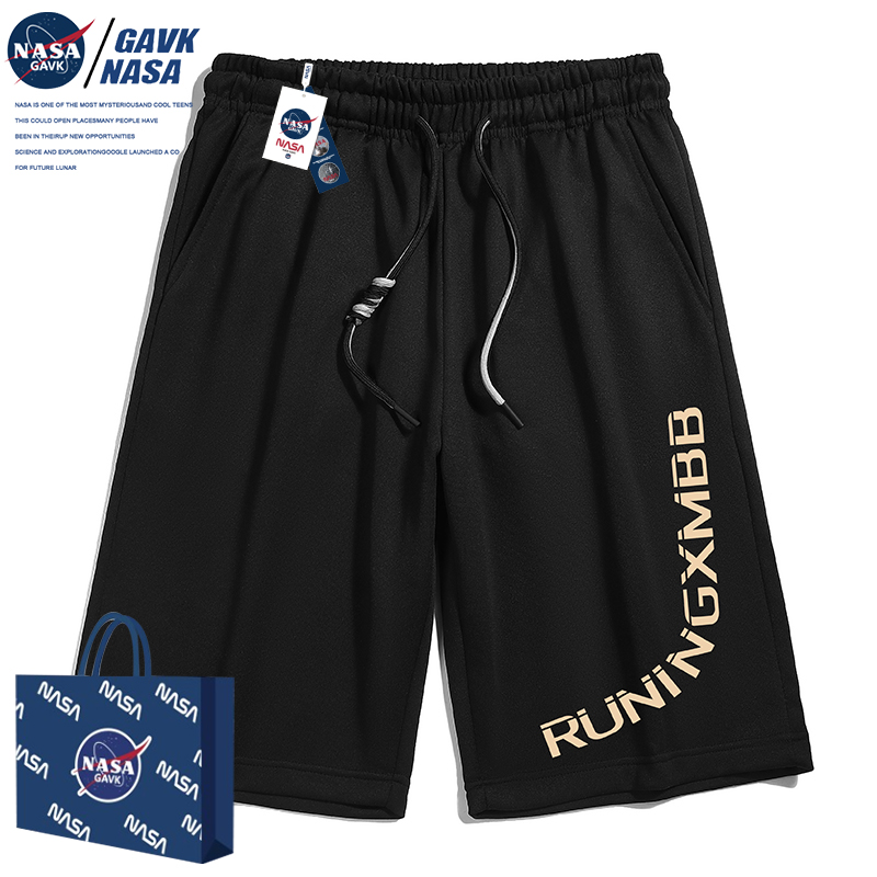 NASA GAVK2024男女同款情侣百搭潮牌春夏季新品潮流中裤子五分短-封面