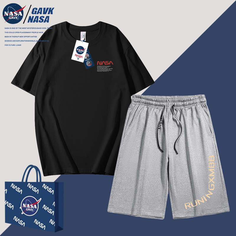 NASA GAVK2023秋冬季百搭潮牌夏季新品潮流纯棉套装男女同款情侣