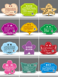 树牌挂牌学校公园认养牌插地牌子植物绿化信息牌铭牌树木介绍标识牌吊牌爱护植树花草果树悬挂亚克力标牌定制
