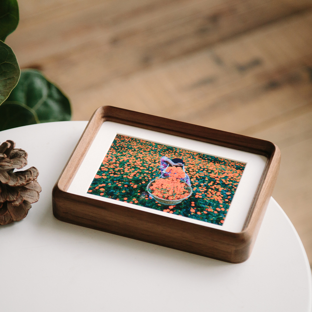 实木榫卯圆角装裱相框摆台定制