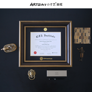 金融分析师会计师 ACCA 金融证书实木相框CFA证书裱框挂墙FRM AFP