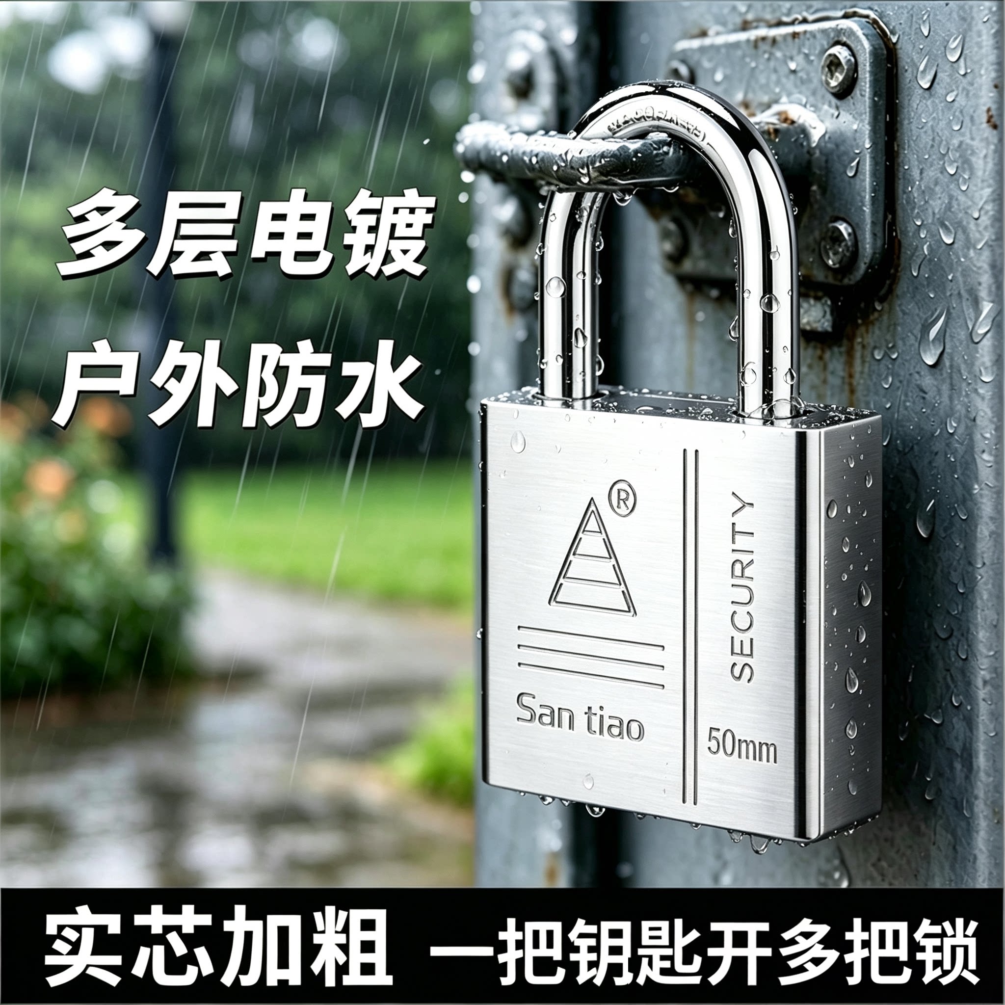 户外防水防锈老式通开钥匙挂锁图片