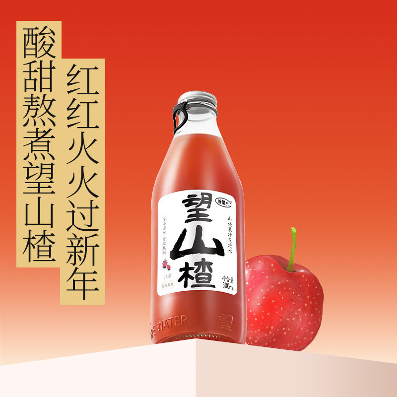 好望水望山楂气泡果汁康普茶