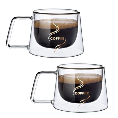 200ML Transparent Heat-resistant Espresso Cup Double Wall Gl